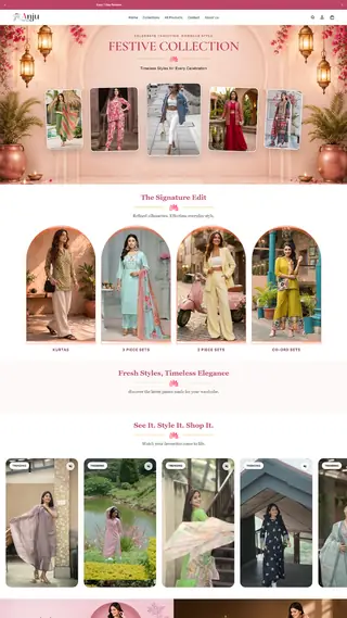 Anju Selection — website design