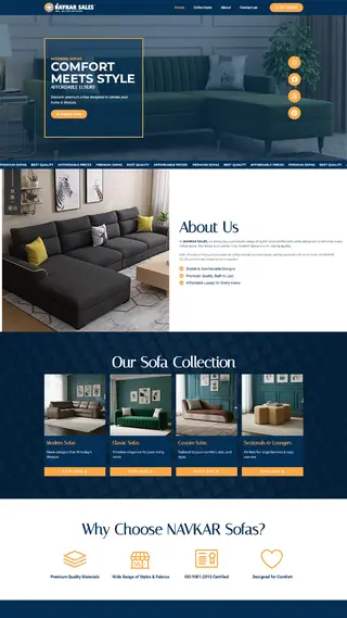 Navkar Sales — website design